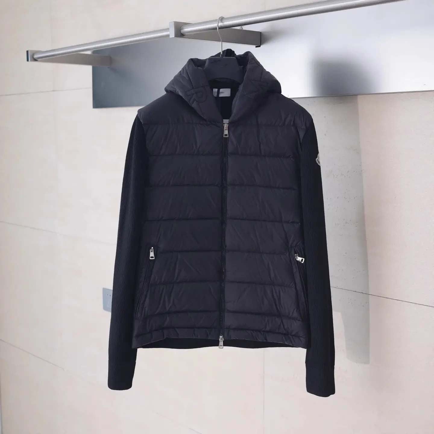 Mo.n.cler25s fall/winter knitted down coat jacket