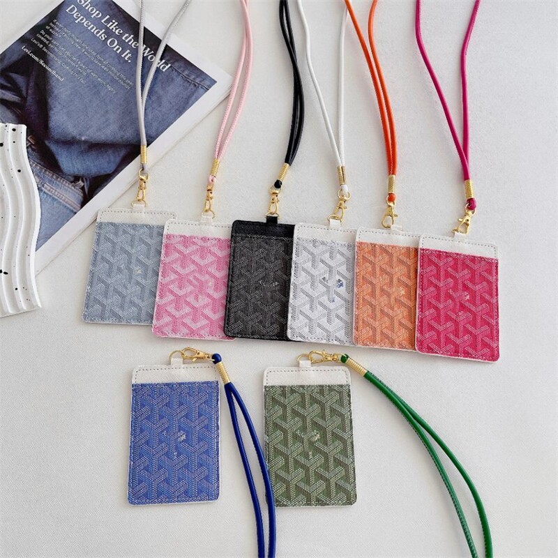 High-End Dog-Tooth Leather Texture Id Card Holder for Men and Women, Work Badge Holder, Neck Card Holder, Card Case with Lanyard, Compact QC photo from TAOBAO on Qualit.ly