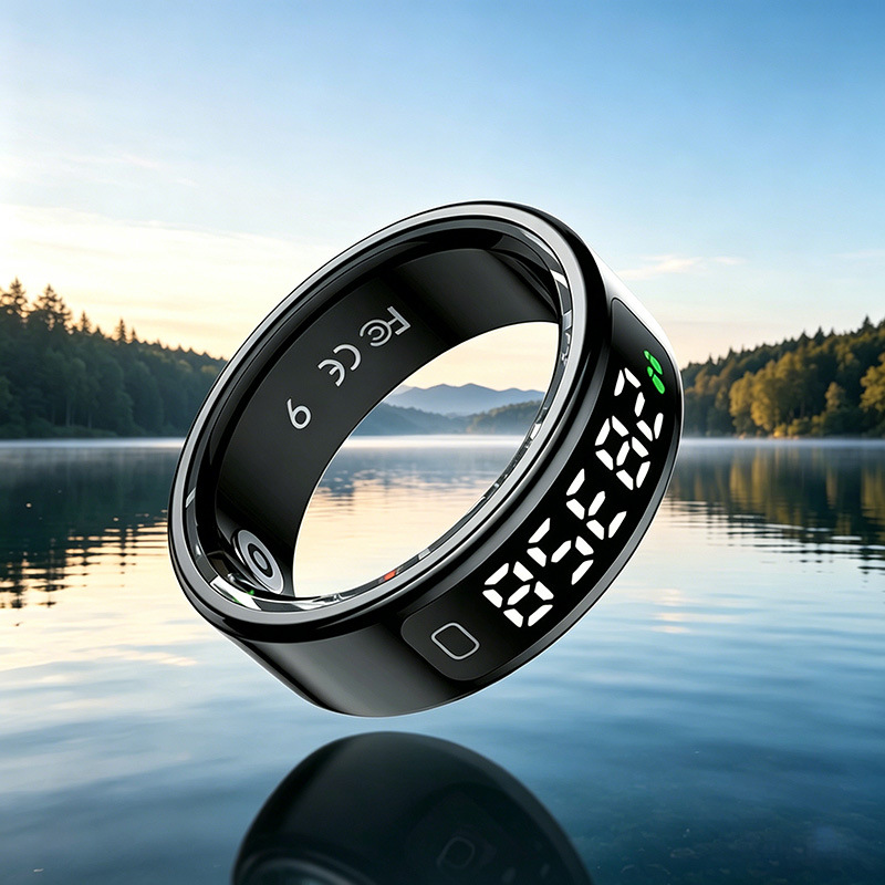 Cross-Border New R11C Smart Ring Heart Rate Blood Oxygen Sleep Health Monitoring with Display Screen Pedometer Smart Ring