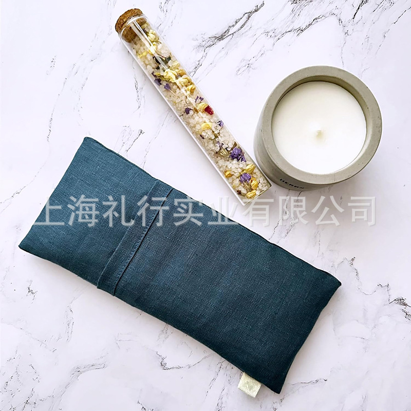 Cross-border Hot-selling Yoga Eye Mask Microwave Heating Lavender Flaxseed Removable and Washable Shading Sleep Hot Compress Eye Pillow