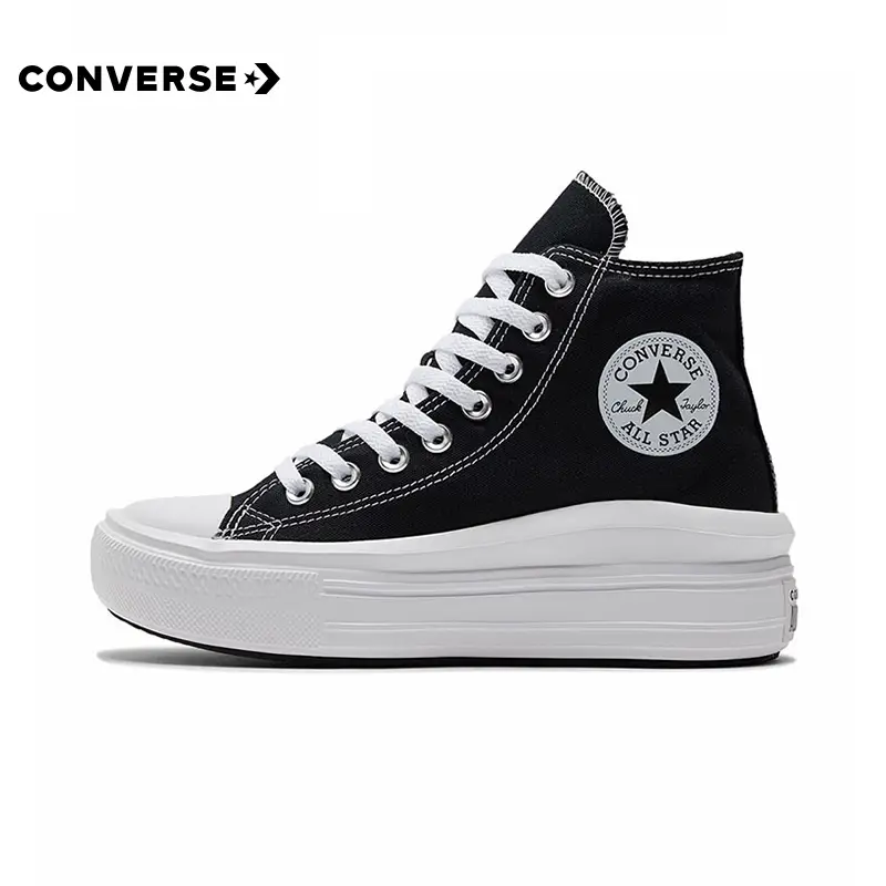 Converse All Star Move Women's Shoes Cloud Thick Sole Casual Shoes High Top Canvas Shoes 568497C