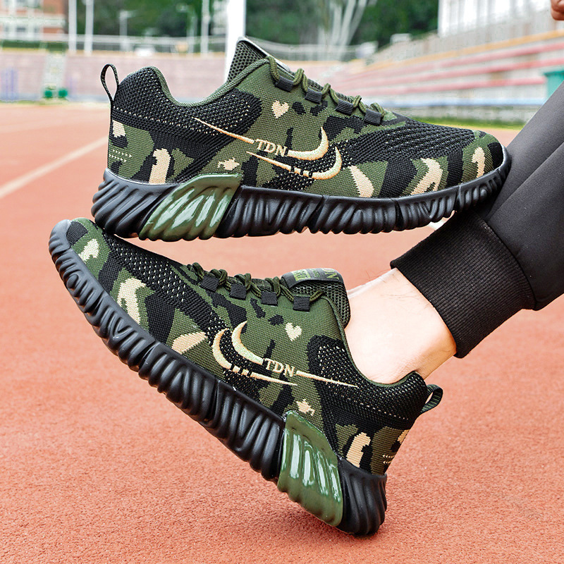 2025 Spring and Summer Cut Out New Camouflage Sports Shoes Couple Sports Shoes Md Sole Soft, Breathable and Comfortable