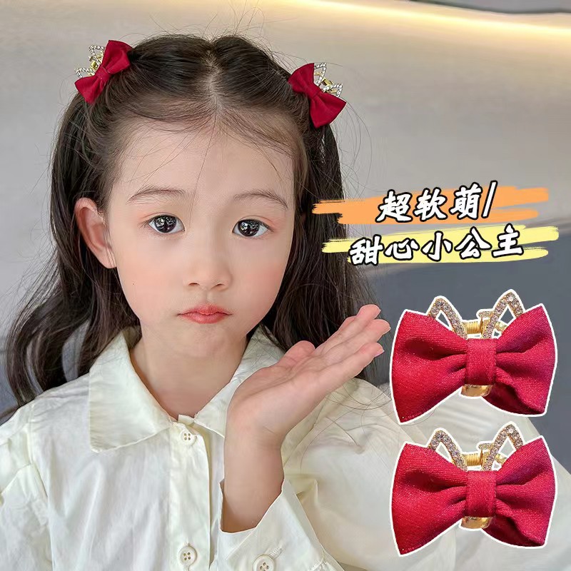 Internet Celebrant Small Grab Clip Cute Girls' Hair Accessories Bow Headwear Children's Hair Clip High-value Bangs Clip Girls' Hair Clip