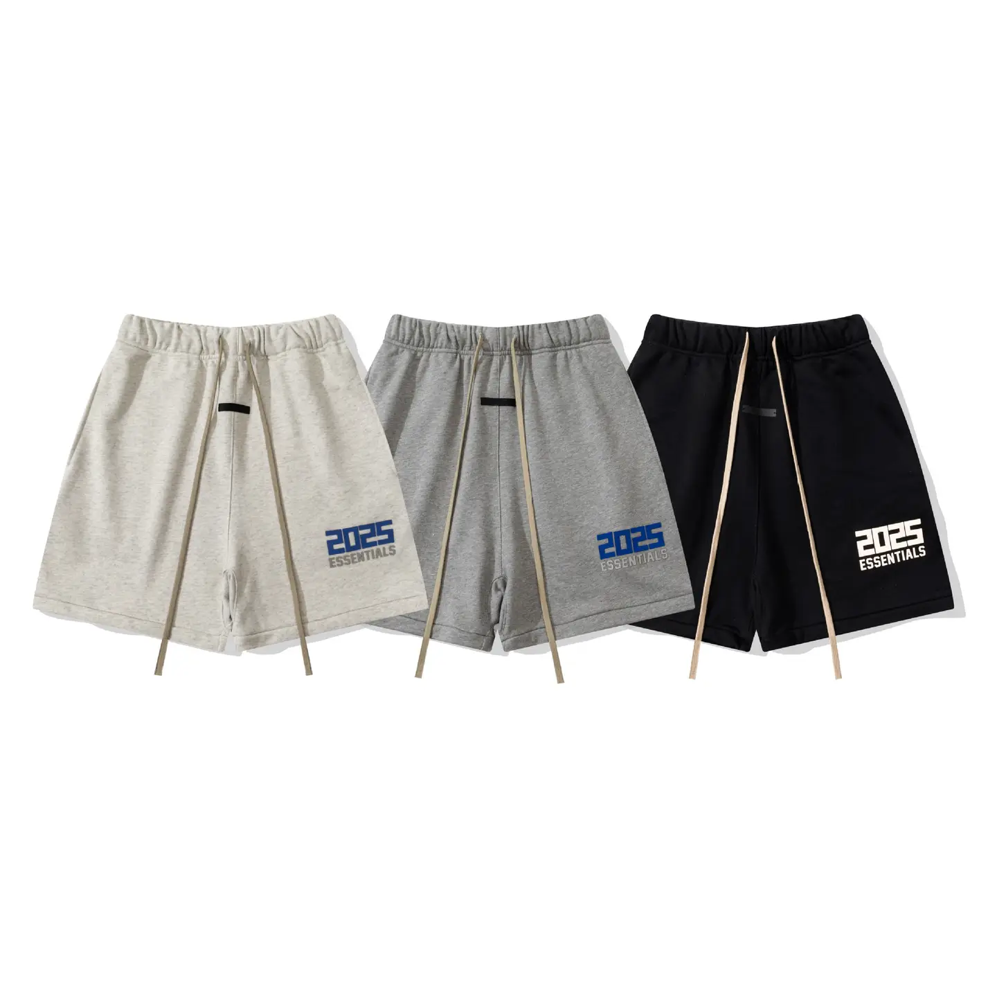 Spring and summer 2025 new FOG pressure glue digital letters casual loose shorts for men and women with a batch of hair