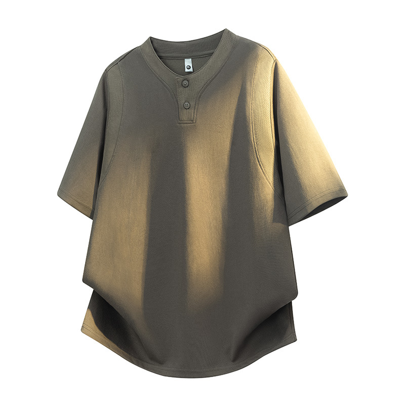 Emperor Paul Summer Round-Neck T-Shirt for Men, American-Style Casual, Comfortable, Loose, Thin, Solid Color, Versatile, Fashionable Pullover Short-Sleeve