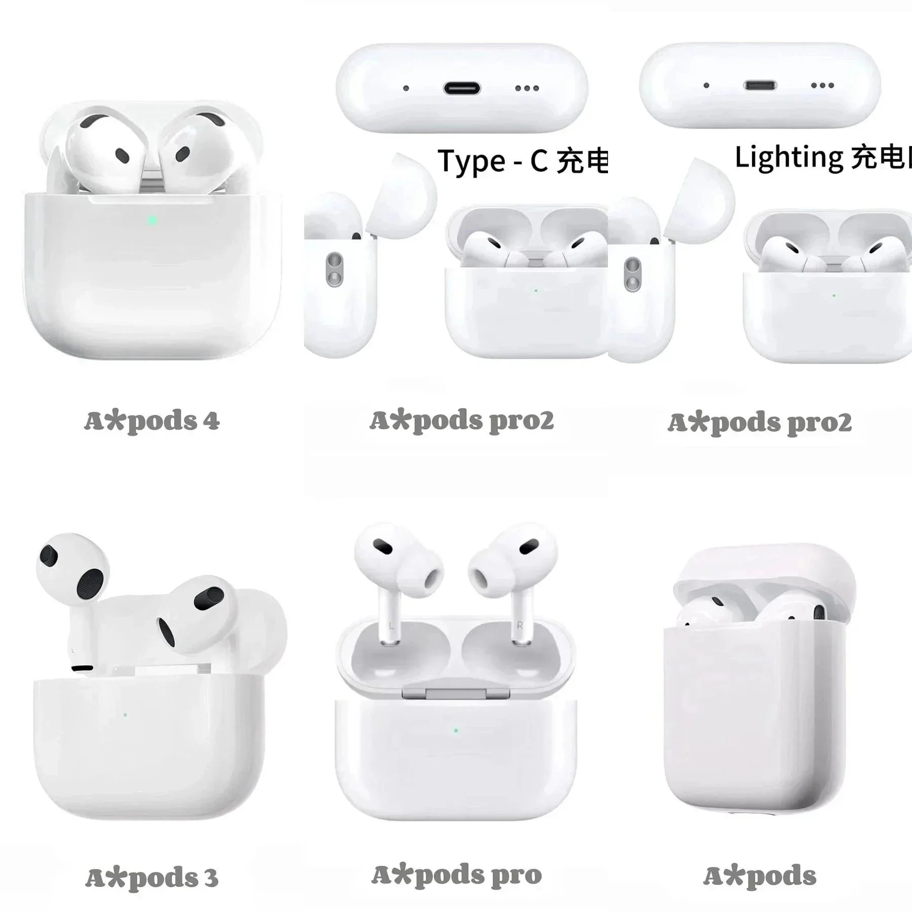 A*pods 4, A*pods pro2, A*pods 3, A*pods pro, A*pods