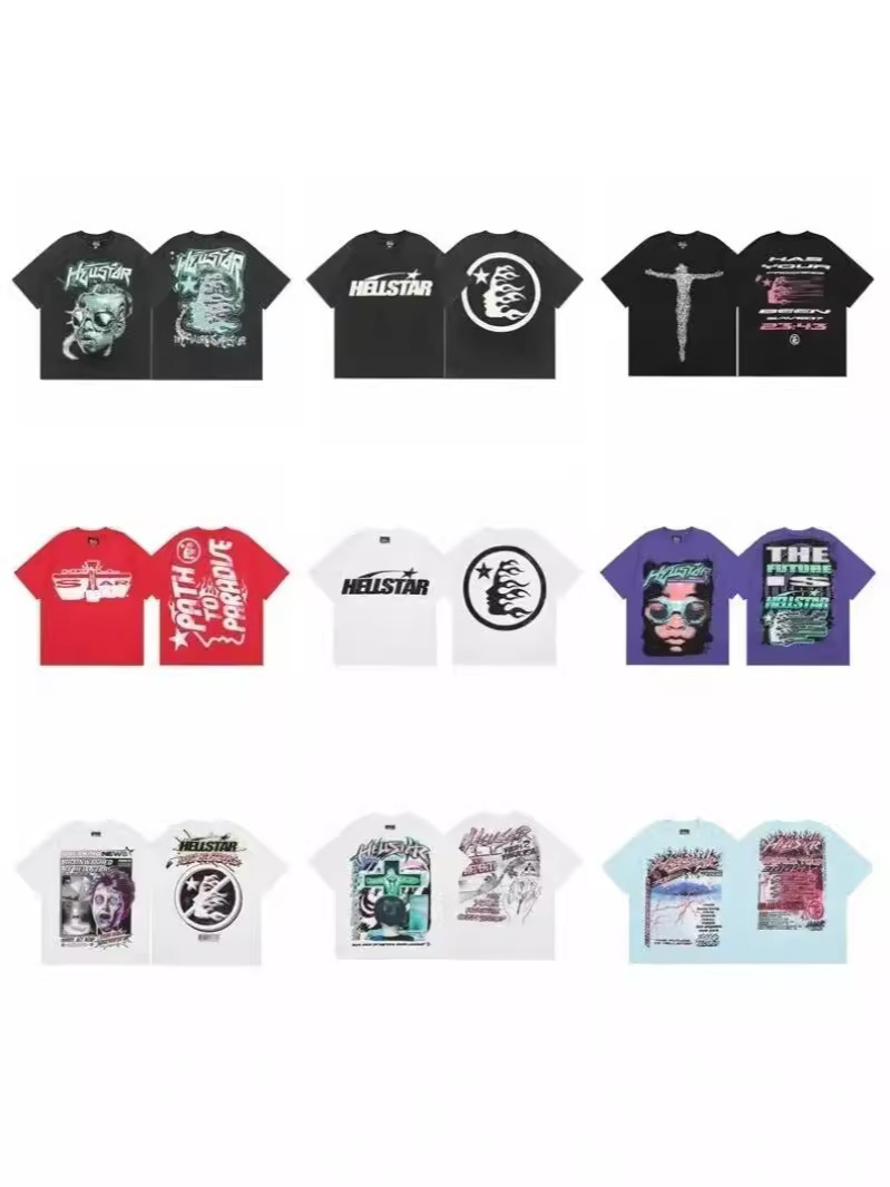 New American HellsTarcho Hip-hop PrinTed T-shirT, VersaTile Casual Loose ShorT-sleeved Top for Couples
