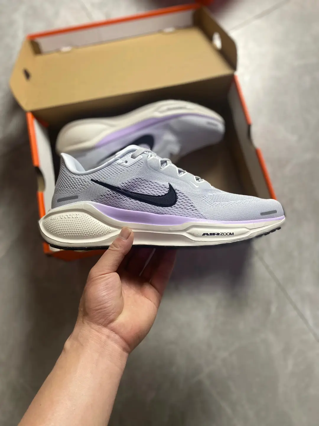 Dengue 41 Pegasus 41 Low Top Running Shoes Gray Purple