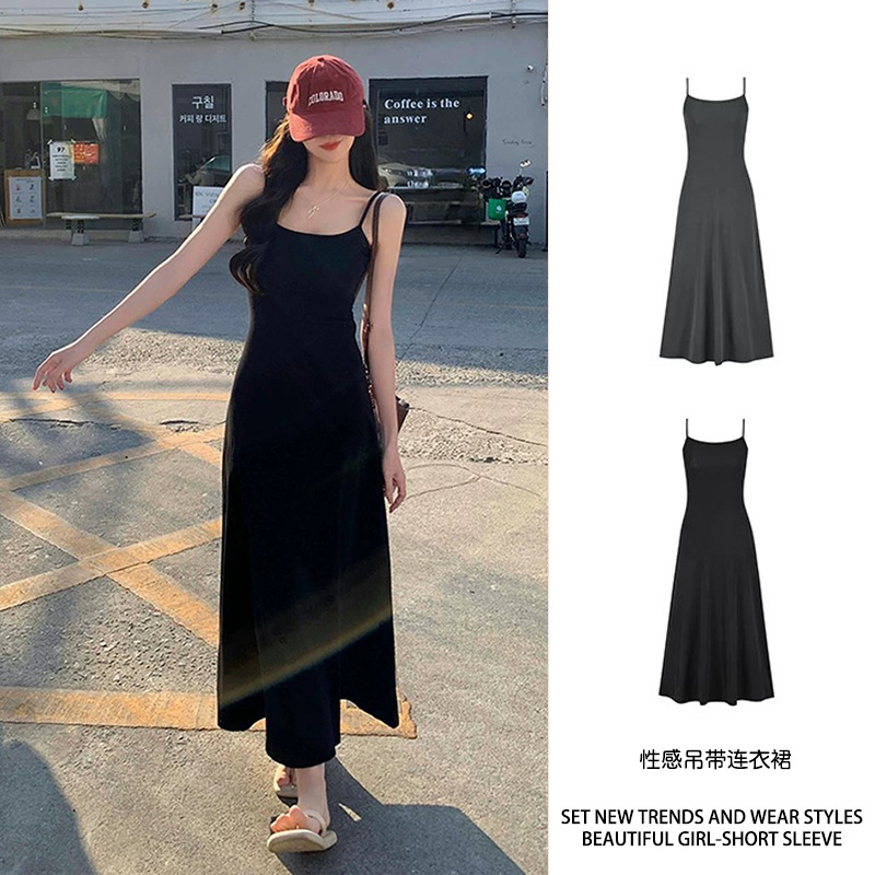 Sexy Kardashian-Style Slip Dress for Women, New Summer Model, Pure Cotton Long Slip Dress, Slim Fit, Elegant Beach Vacation Dress