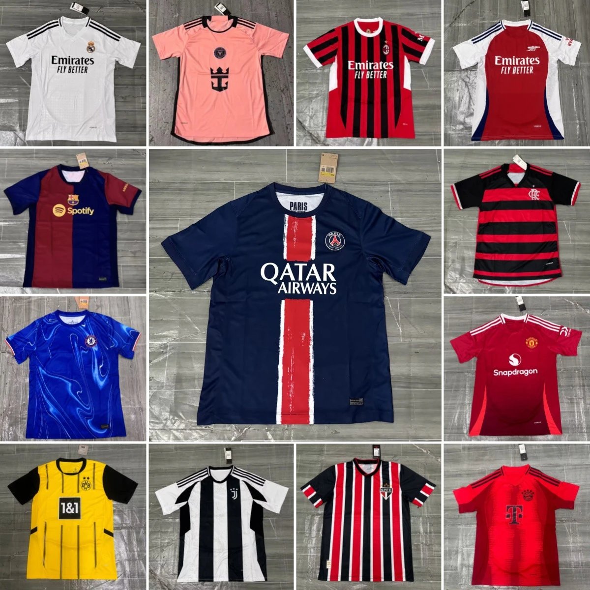 Real Madrid, AC Milan, Arsenal, FC Barcelona, Paris Saint-Germain, Flamengo, Manchester United, Chelsea, Borussia Dortmu