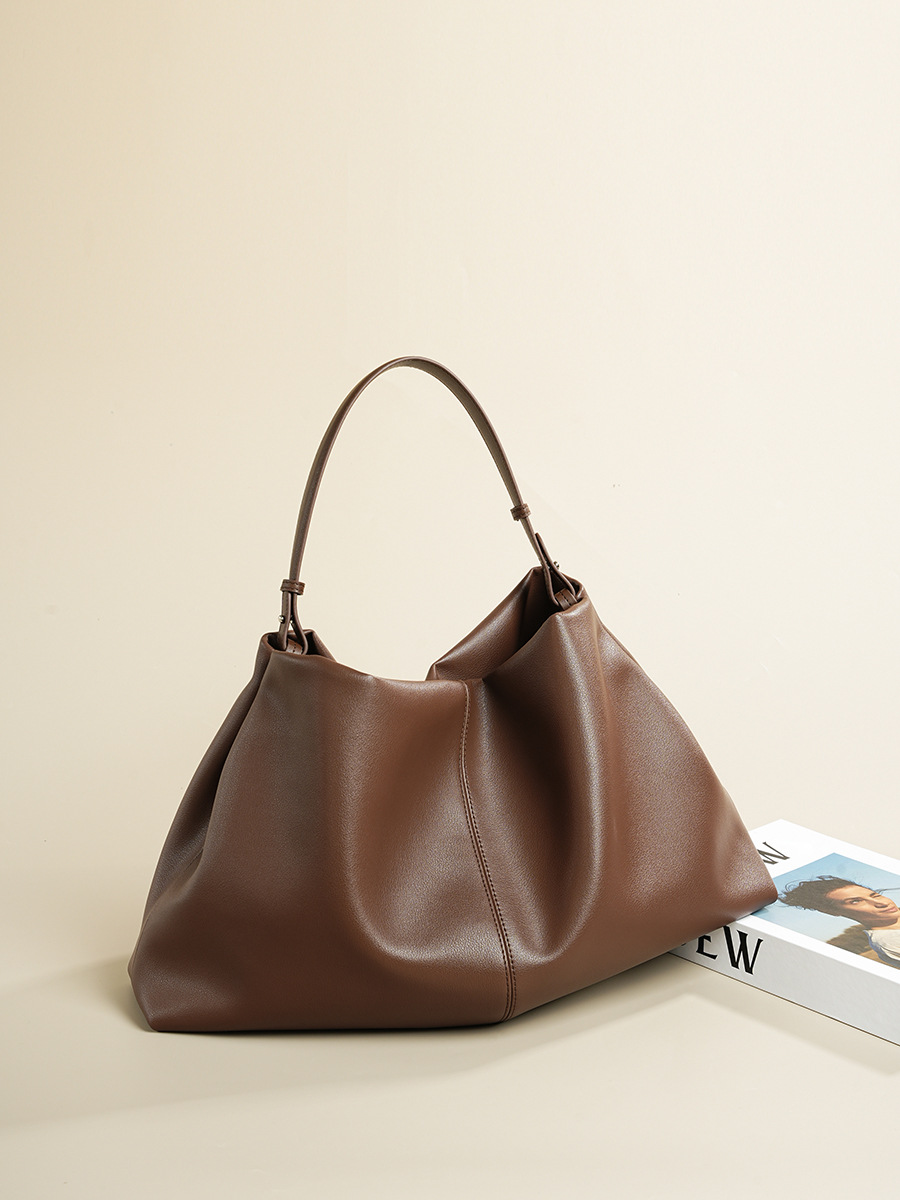 Autumn and Winter Fashion Kite Wandering Underarm Tote Bag Lazy Style Large Capacity Soft Cowhide All-match Shoulder Handbag