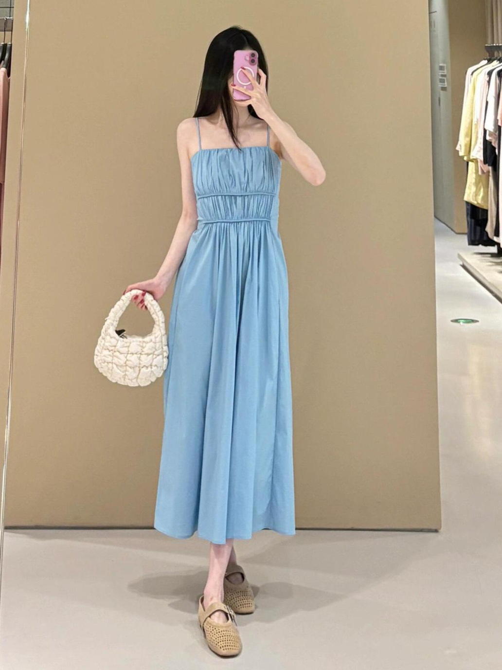 C Brand Casual Style Cotton Blend Mid-Length Dress Women's Slip Dress 26 Summer New Arrivals 1244881007