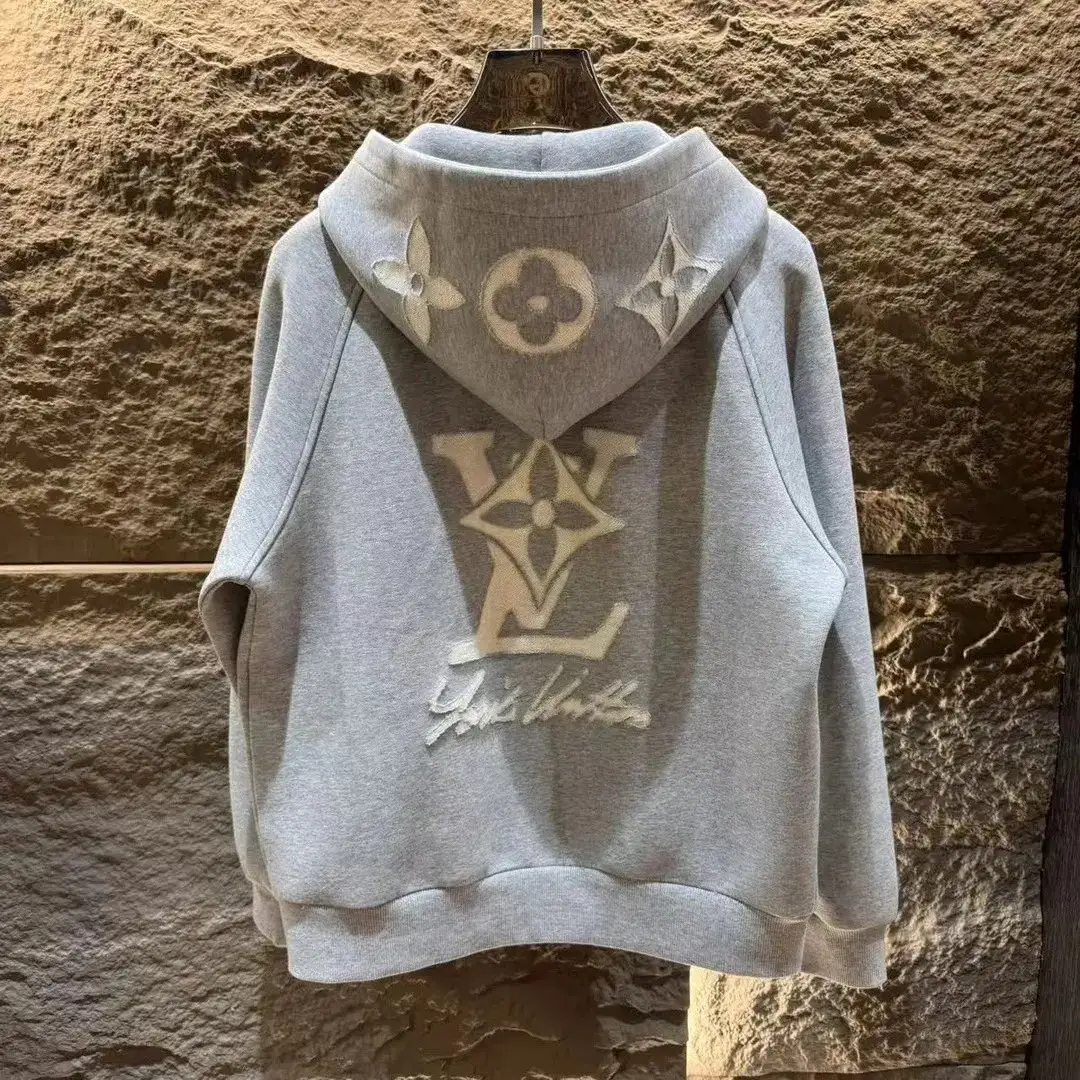 LH28-新品高级感个性简约百搭轻奢时尚外套秋季连帽开衫外套男女同款潮