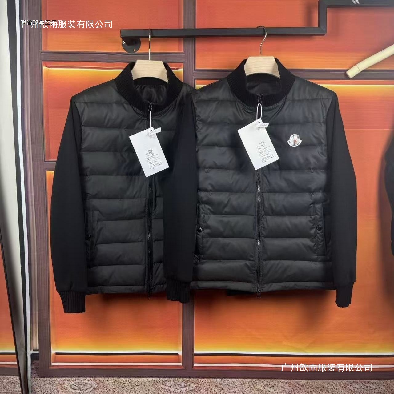 European Style New Knit Patchwork Casual Cotton Jacket Thin Cotton Coat Men's Warm Slim-Fit Jacket Driving Jacket Black Polyester Cotton Foto QC de 1688 na Qualit.ly
