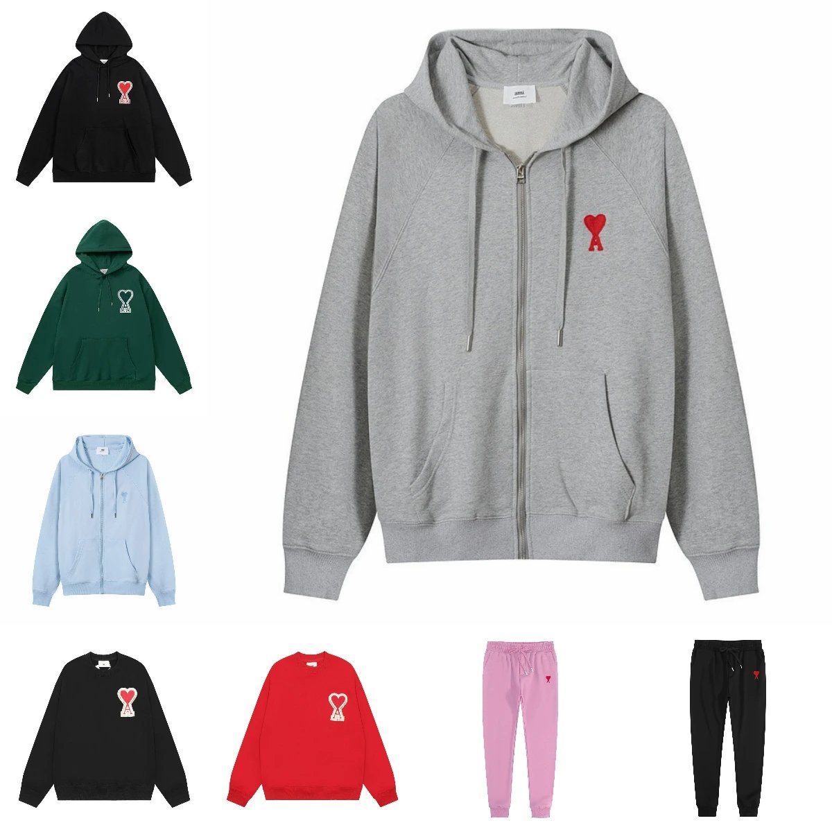 Ami Paris Ami de Coeur Sweatshirts and Sweatpants QC 写真 WEIDIAN Qualit.ly