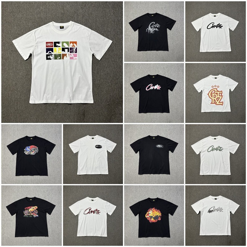 Cross-Border Corteiz Crtz Alcatraz Printed Short-Sleeved American Fashion Brand Men's and Women's Casual Versatile Short-Sleeved T-Shirt Summer
