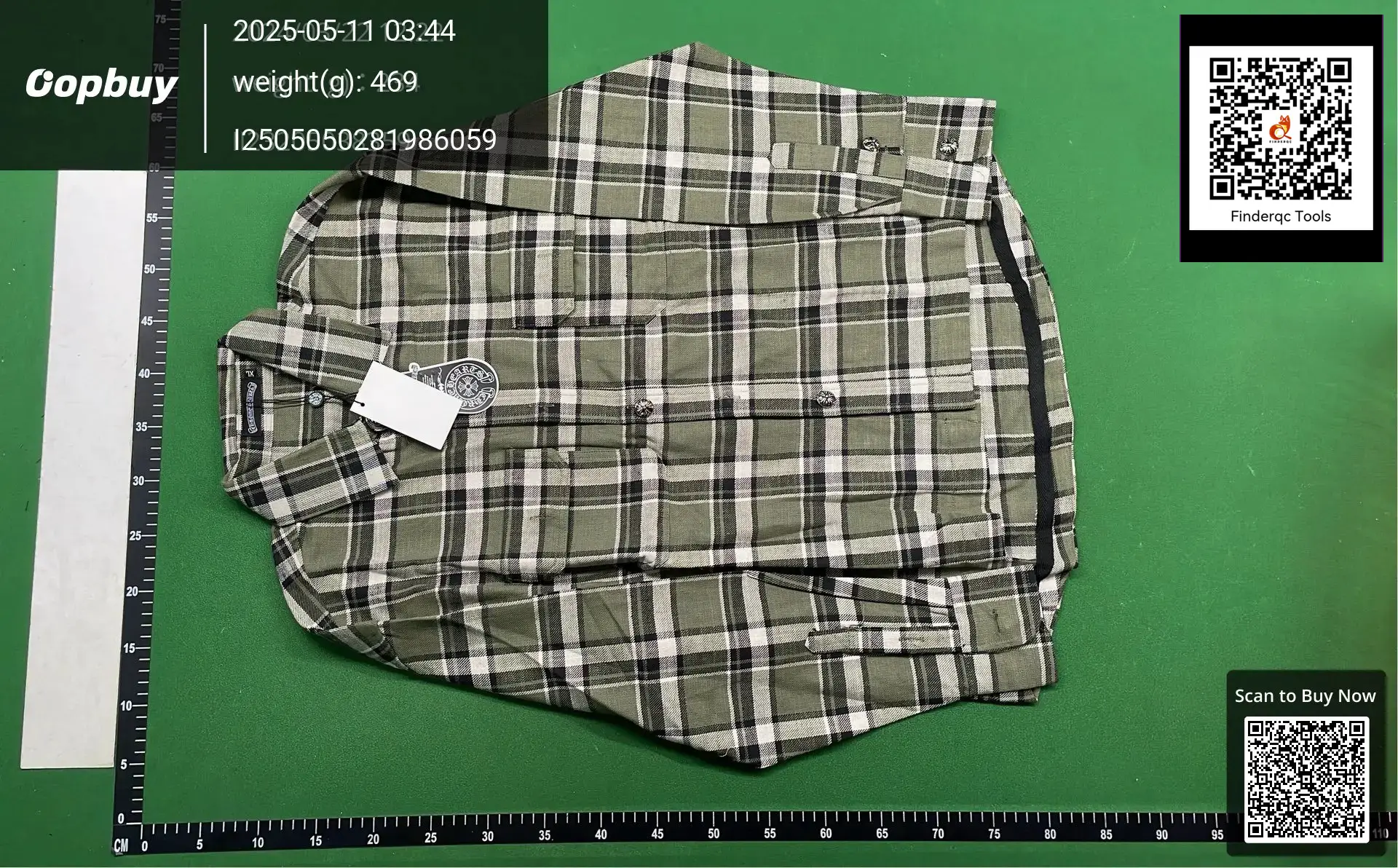 1.1 Correct Version of Pra Blcg Crojia Chh Sanskrit Printed Quilted Plaid Long-Sleeved Shirt for Men and Women