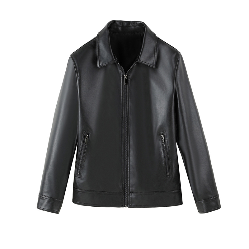 [Cotton padded // thin] Foreign trade new men's leather jacket men's cross-border autumn and winter motorcycle casual jacket men's clothing