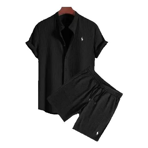 High Quality Vintage Short Sleeve Shorts Shirt Set