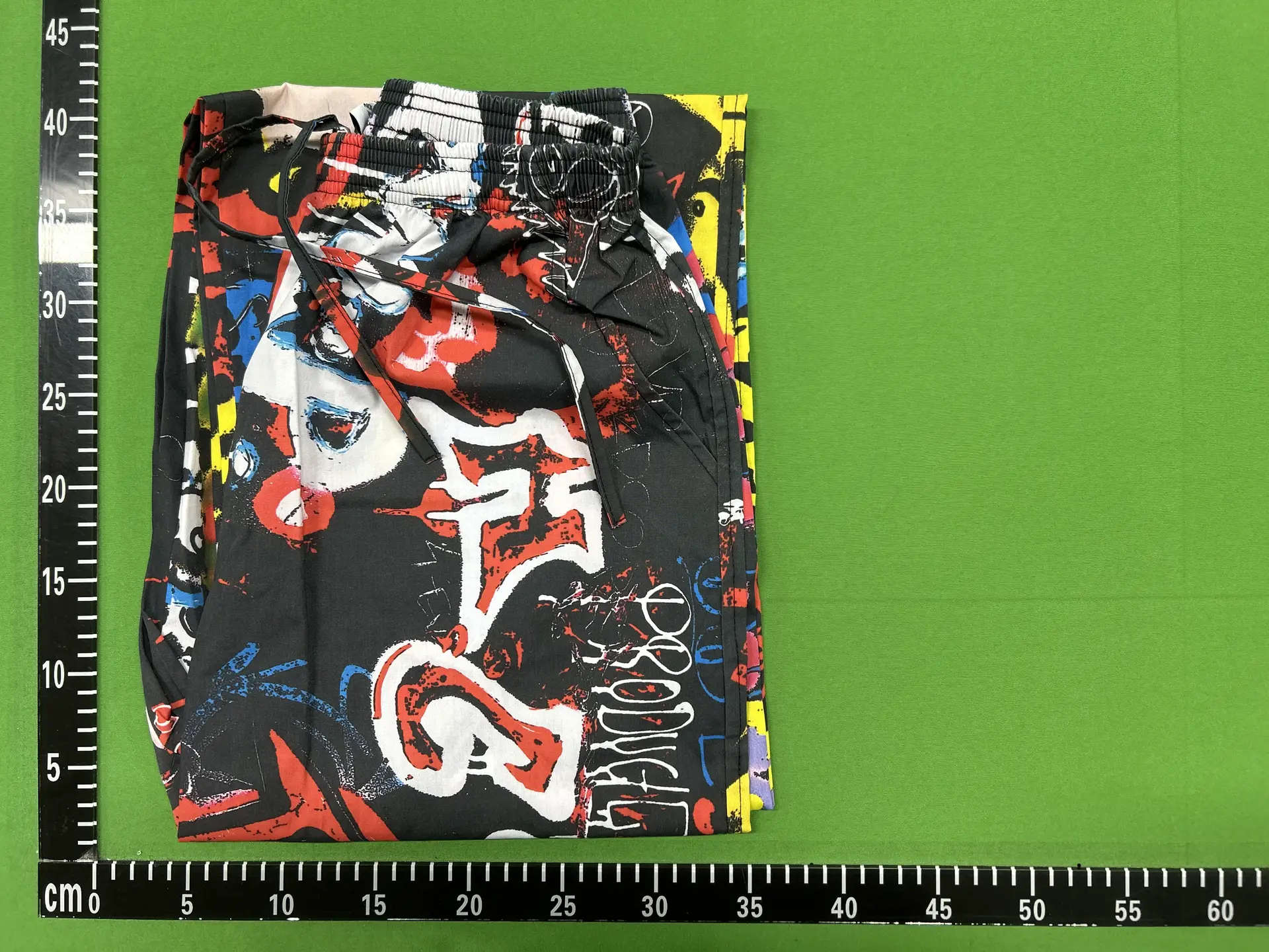(Rare) VTM Opium younglord Same Style Show Graffiti Digital Printed Black Wide Leg Pants YVL