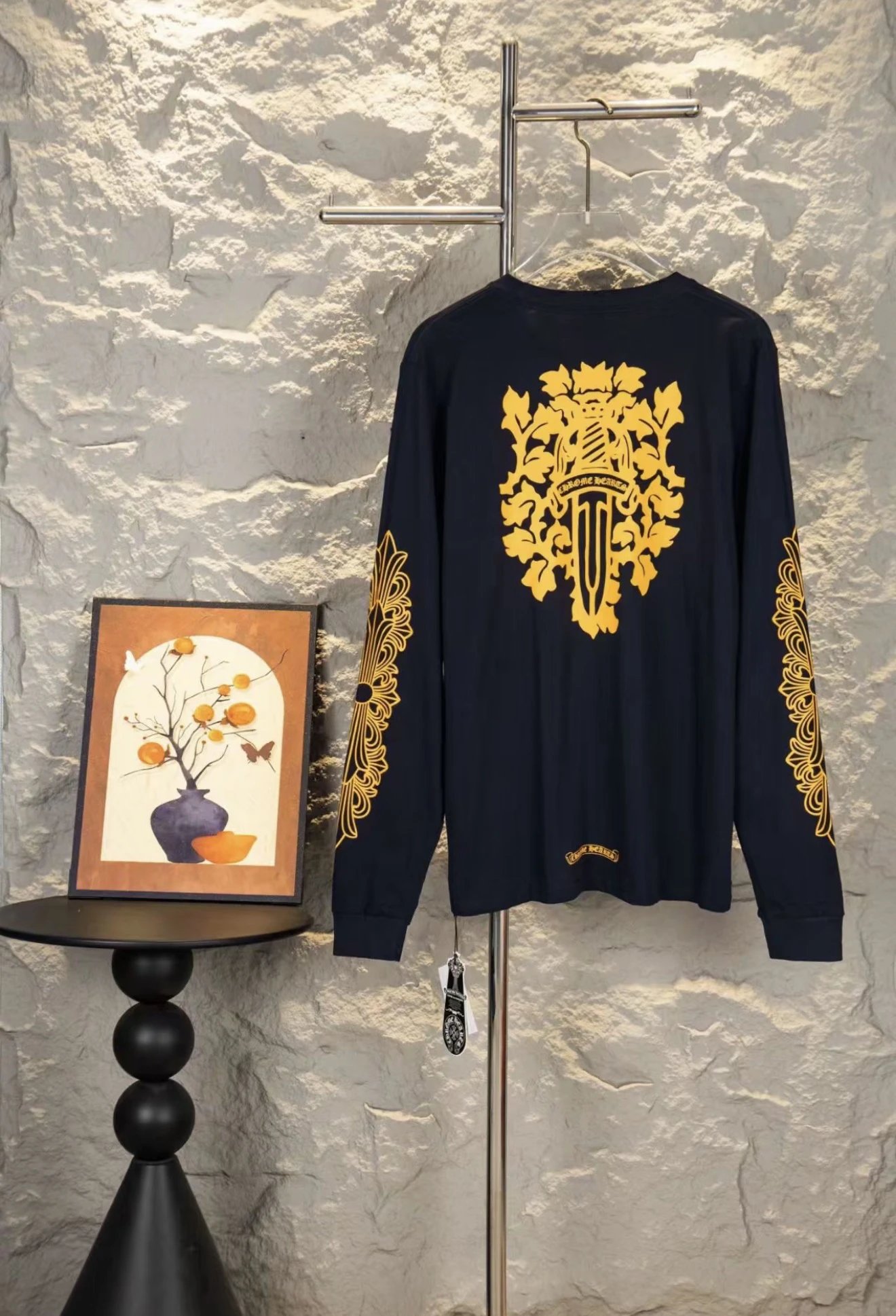 Chrome Hearts Yellow Dagger Long Sleeve Shirt