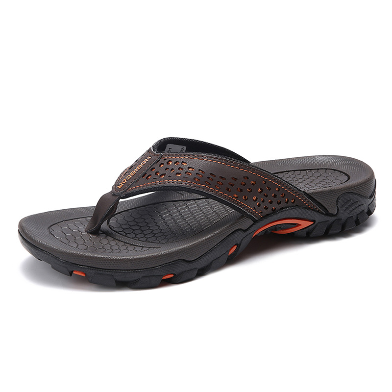 Men's Sandals and Slippers Cross-Border New Breathable Men's Beach Shoes Summer Casual Lightweight Open-Toe Flip-Flops Dropshipping