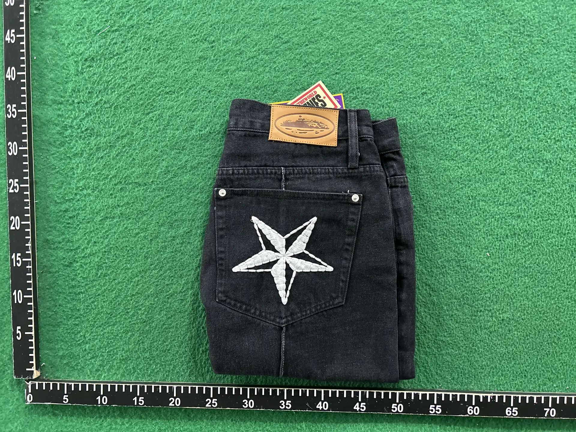 Corteiz summer denim shorts straight loose casual breathable Europe and the United States stars with the same paragraph UKDRIPDRILL