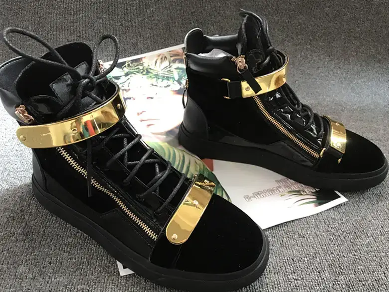 New arrival 2024 Genuine Leather Gz Men's Shoes Flat Shoes Zipper Shoes High Top Sneakers Popular Crocodile Pattern Casual Women's Shoes