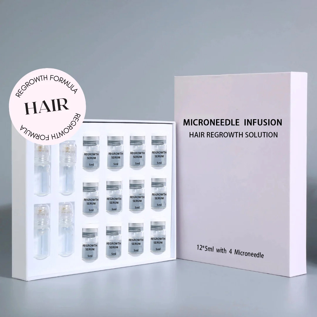 Cross-Border Hot Selling Hair Regrowth System Hair Growth Microneedle Essence Hair Growth and Anti-Hair Loss Essence