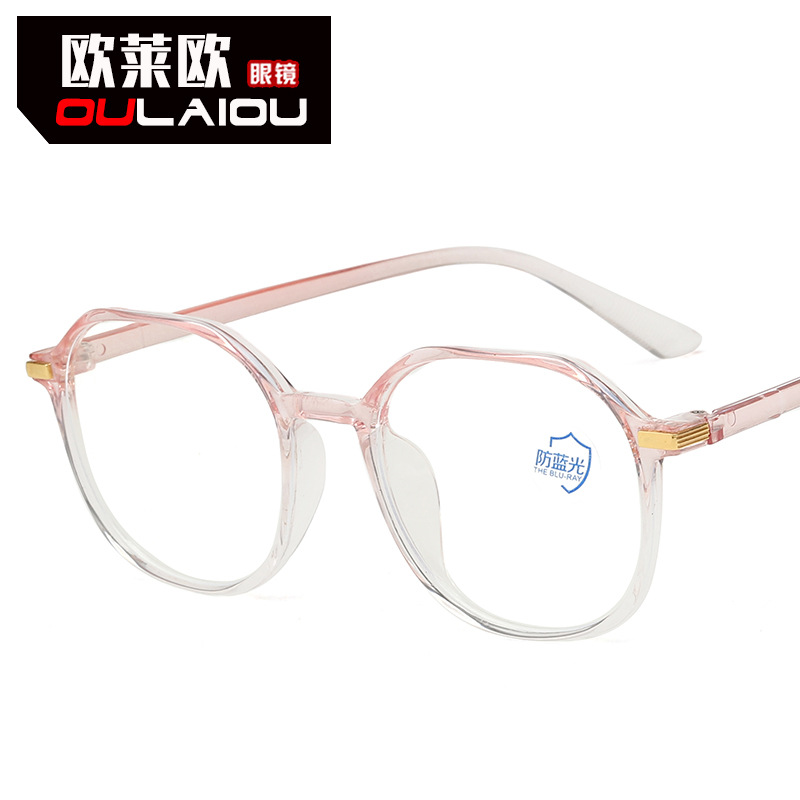 TR2052 literary style irregular with myopia frame transparent color optical frame anti-blue light without makeup personality tide