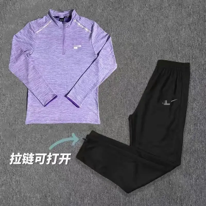 Winter New Sports Running Fitness Training Elastic Track and Field Men's and Women's Long Sleeve Zipper Athletic Shirt for Outdoor Workouts