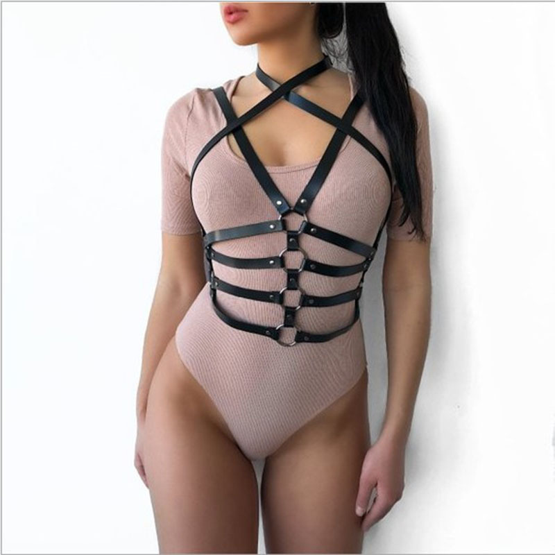 Manufacturers sell Europe and the United States cross-border leather collar chest belt multi-layer thin belt Women's fun binding belt