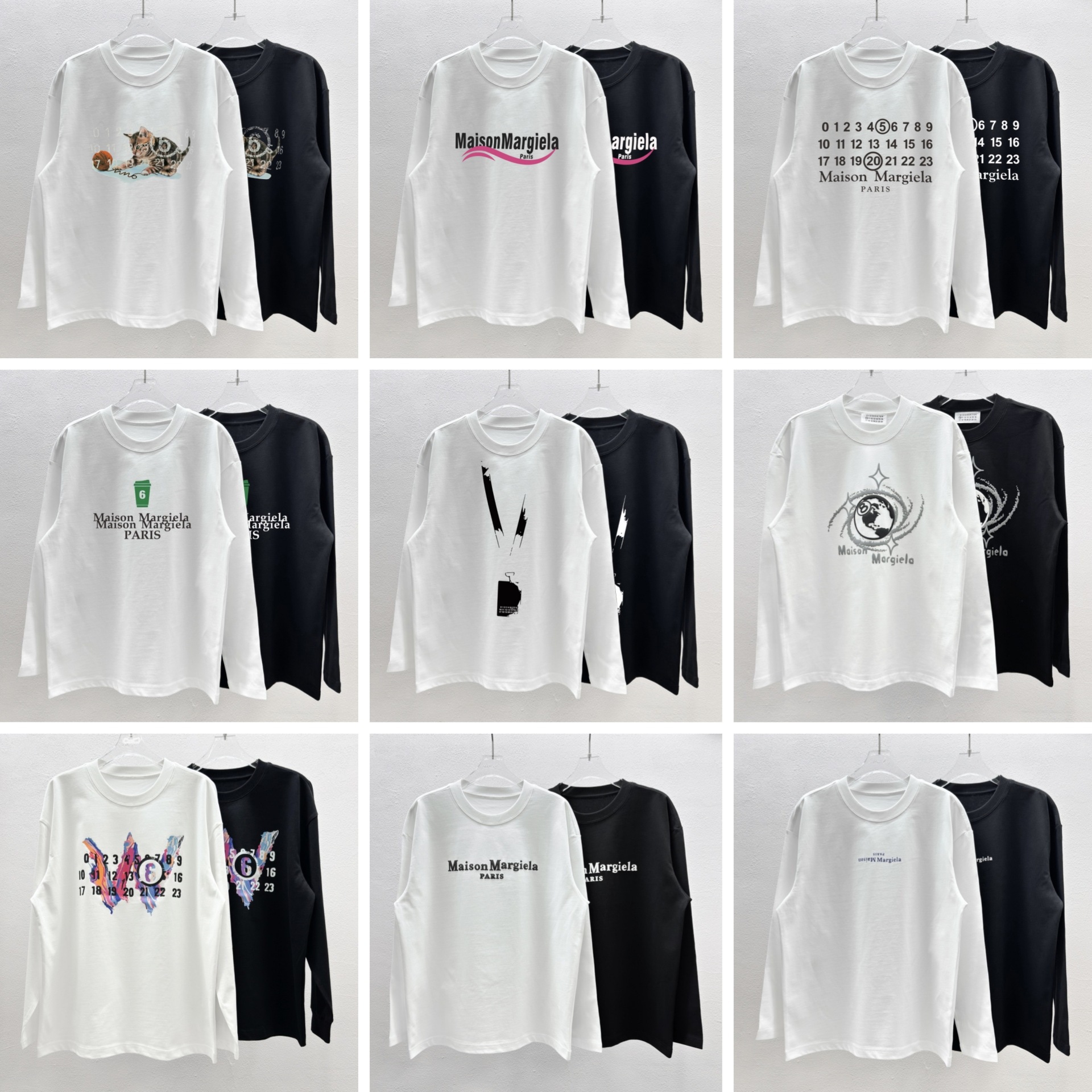 Maison Margiela Paris Long-Sleeve T-Shirt White