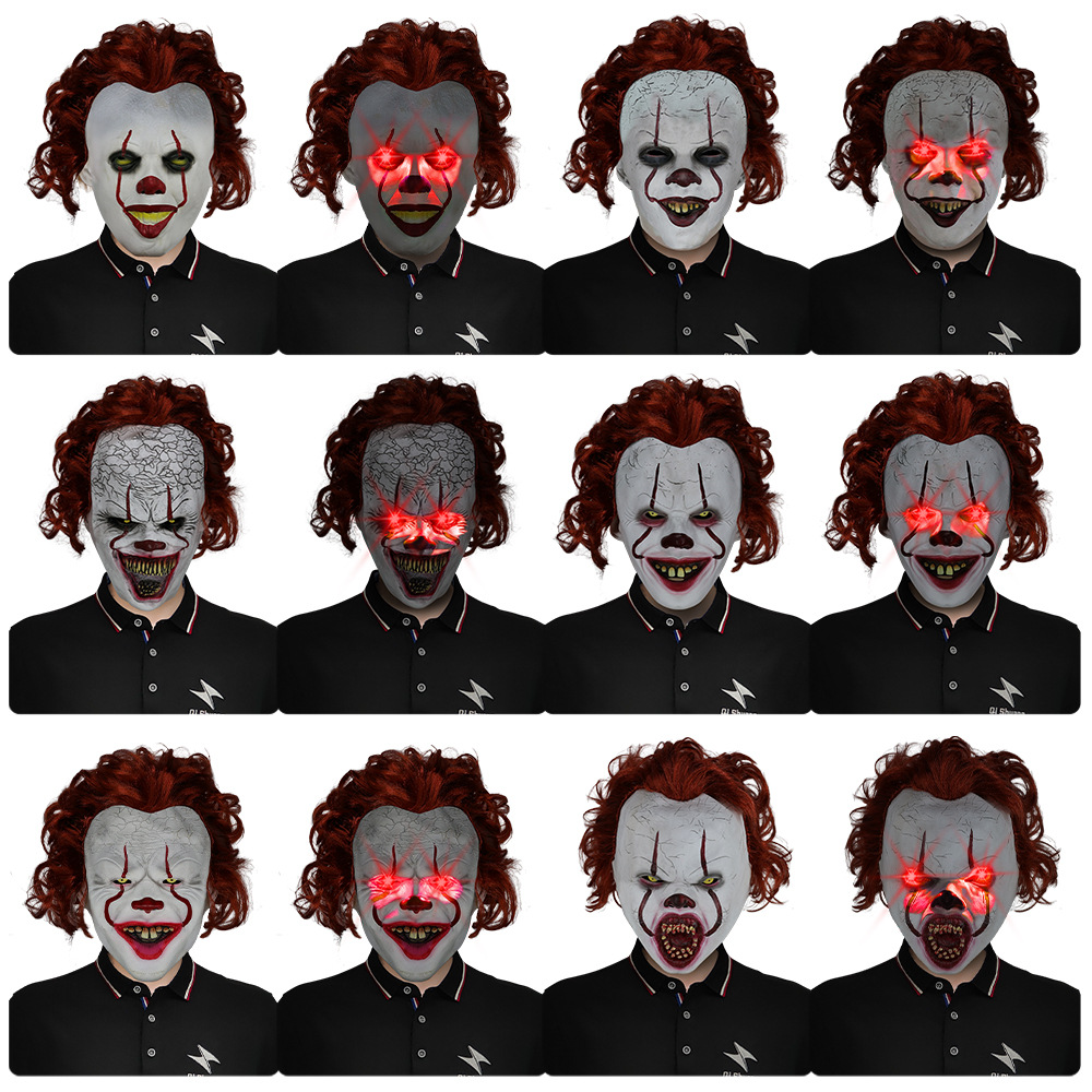 Ready-Made Custom-Made Clown Series Headgear for Masquerade Parties, Scary Ghost Face Masks, Halloween Holiday Party Props