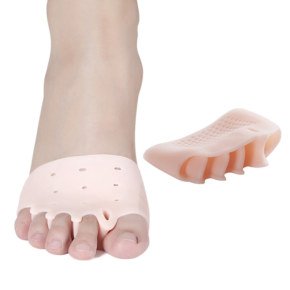 Manufacturer's Five-Hole Honeycomb Front Pad, Hallux Valgus, Big Foot Bone Overlapping Shock Absorption, Men's and Women's Split-Toe Toe Foot Finger Cots and Foot Covers