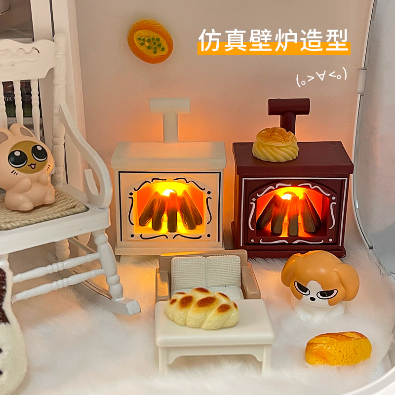 Simulated Fireplace Night Light Led Candle Light Baby House Decoration Atmosphere Light for Best Friend Birthday Gift Desktop Decoration
