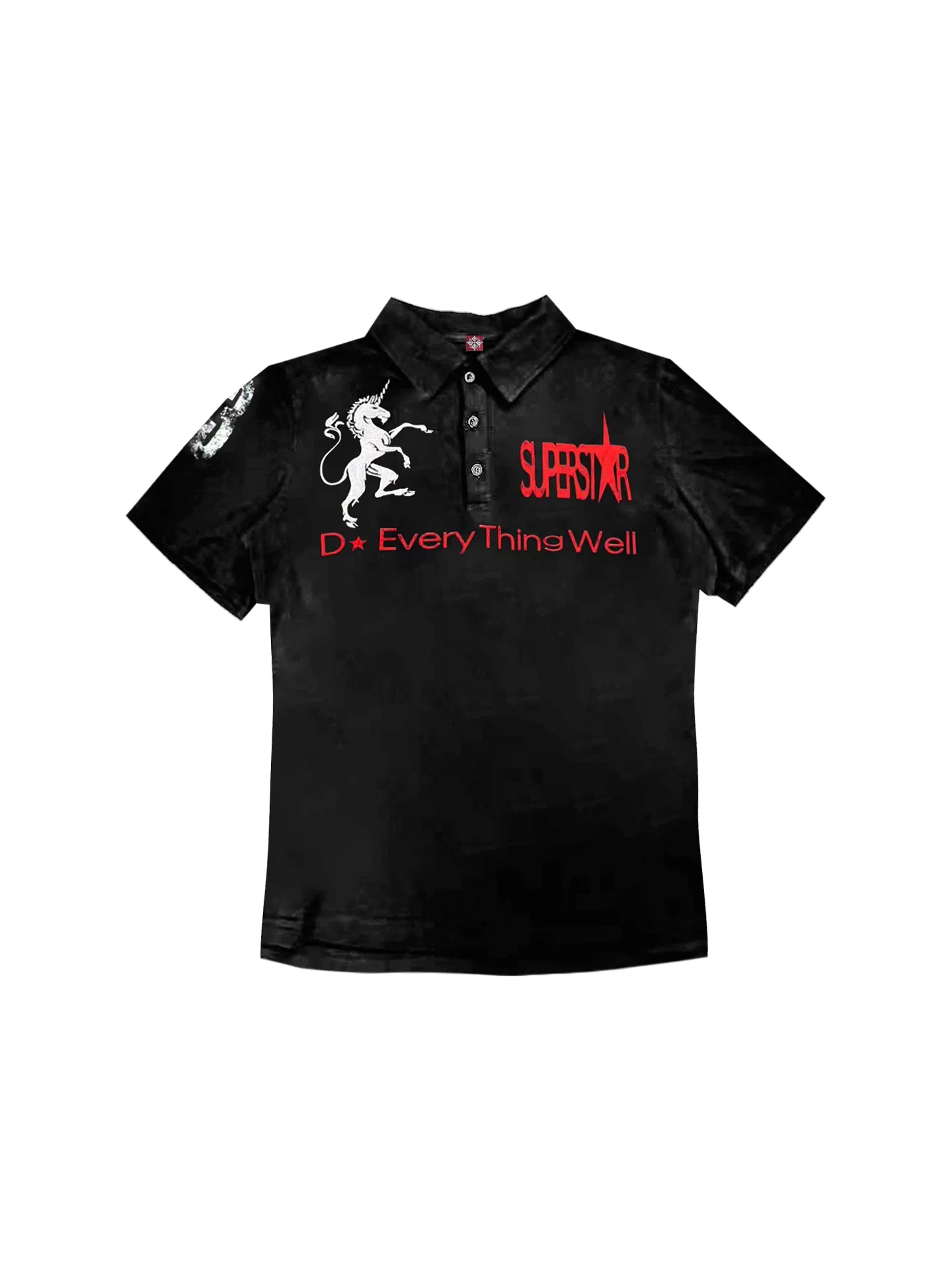 Detw "Unicorn" Original Embroidered Print Slim-Fit Pique Cotton Polo Shirt Street Style Short-Sleeve T-Shirt for Men and Women QC-Foto von TAOBAO auf Qualit.ly