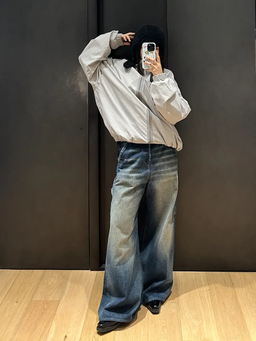 I795 Ac Same Version 25ss Two-Color Profile Pure Color Loose Casual Hooded Jacket Men and Women Same Style