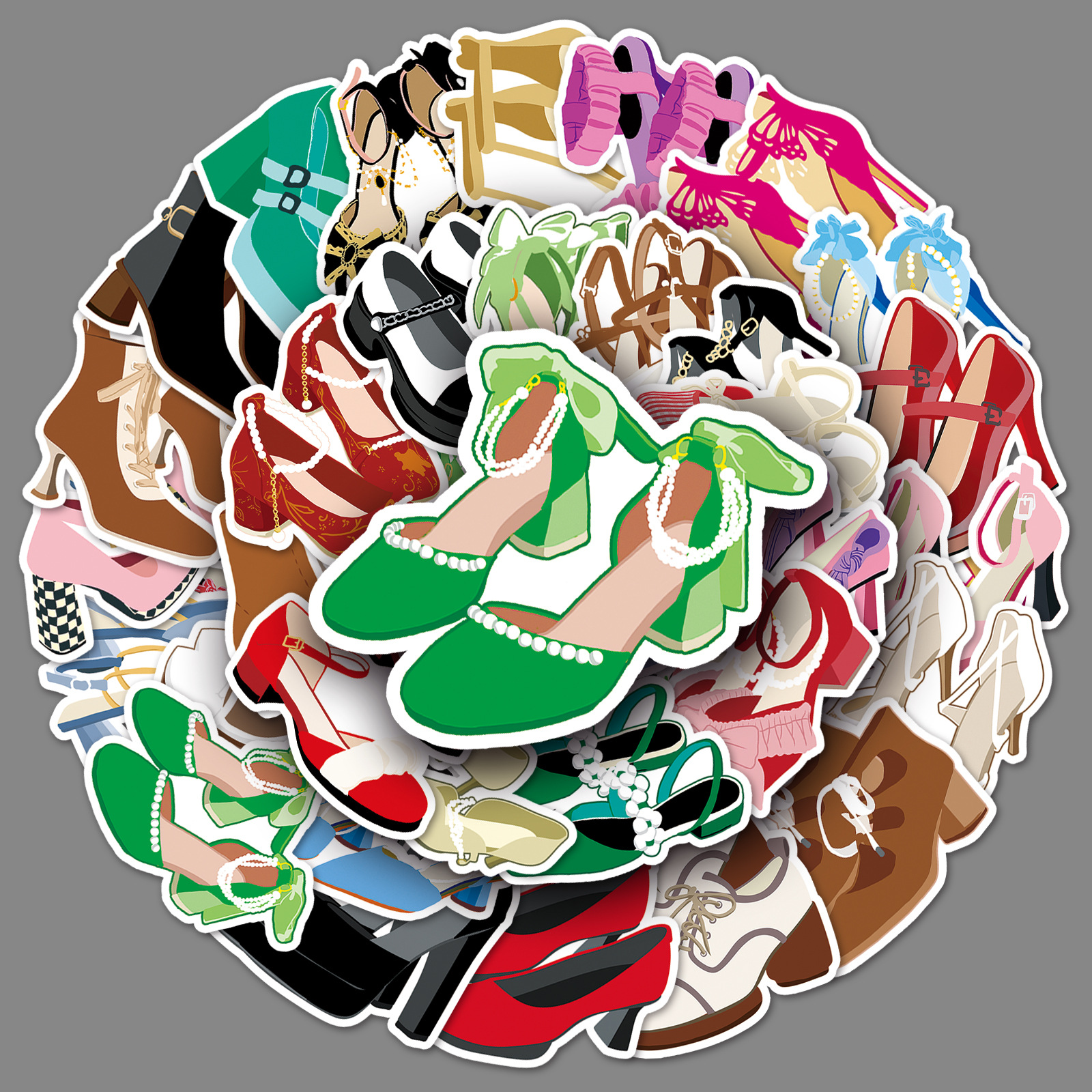 50 high heels graffiti personality original girl heart goo card wholesale DIY mobile phone case luggage sticker waterproof