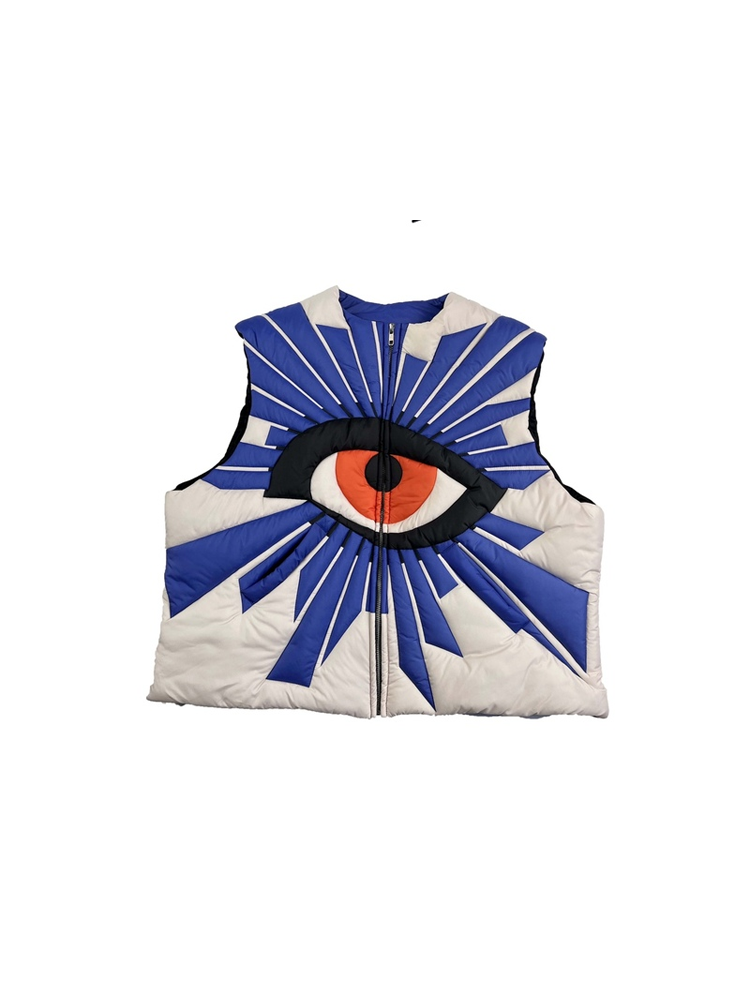 Konoot New Product Eye of Truth Vest Padded Jacket Unisex American Style Trendy Brand Jacket Autumn and Winter Style