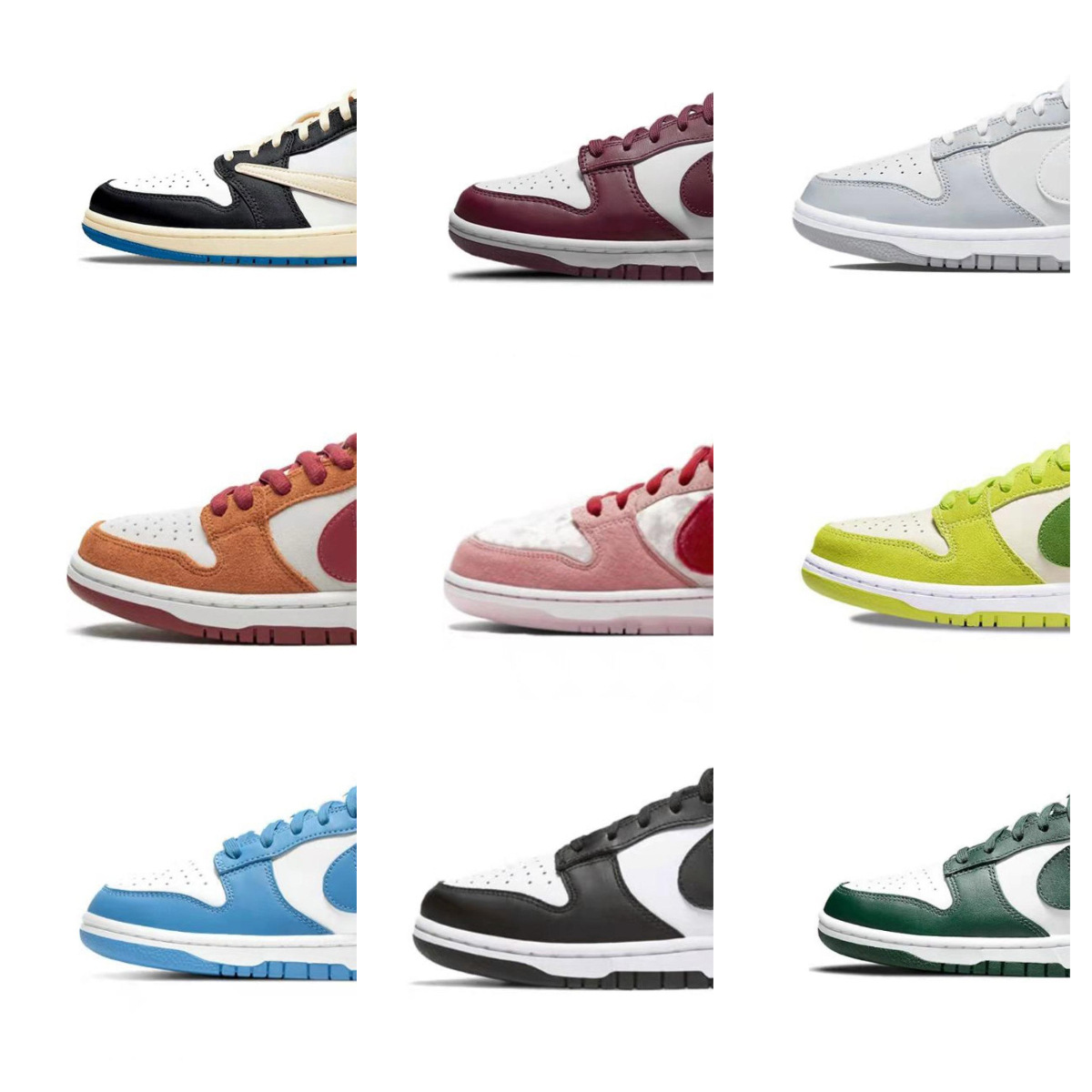 Putian Shoes Pure Original Dunk Casual Shoes Black and White Panda Cherry Pink Navy Blue Big Yo Keyang Shadow Low-top Board