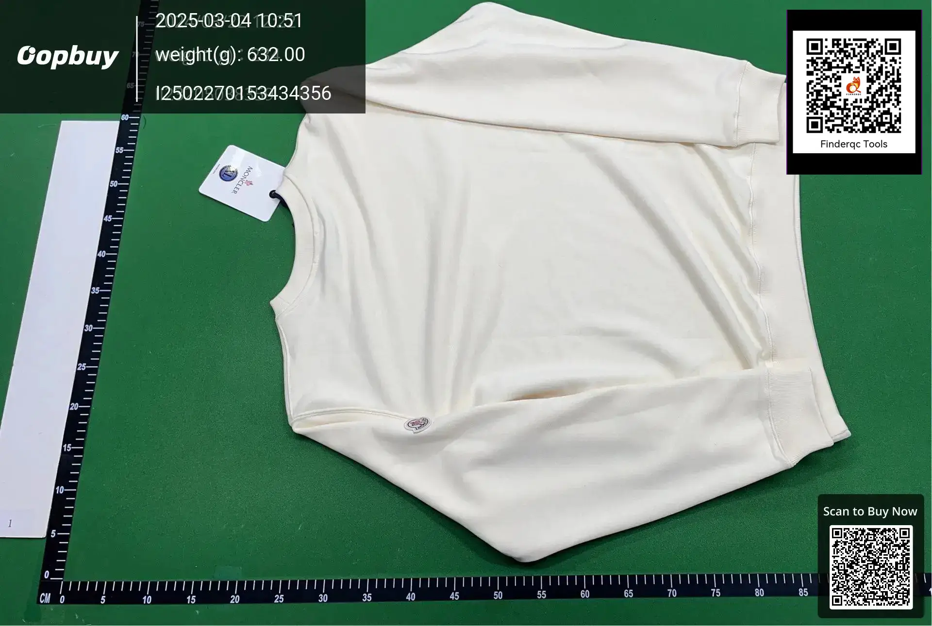 Moncler Crewneck Sweatshirt Cream
