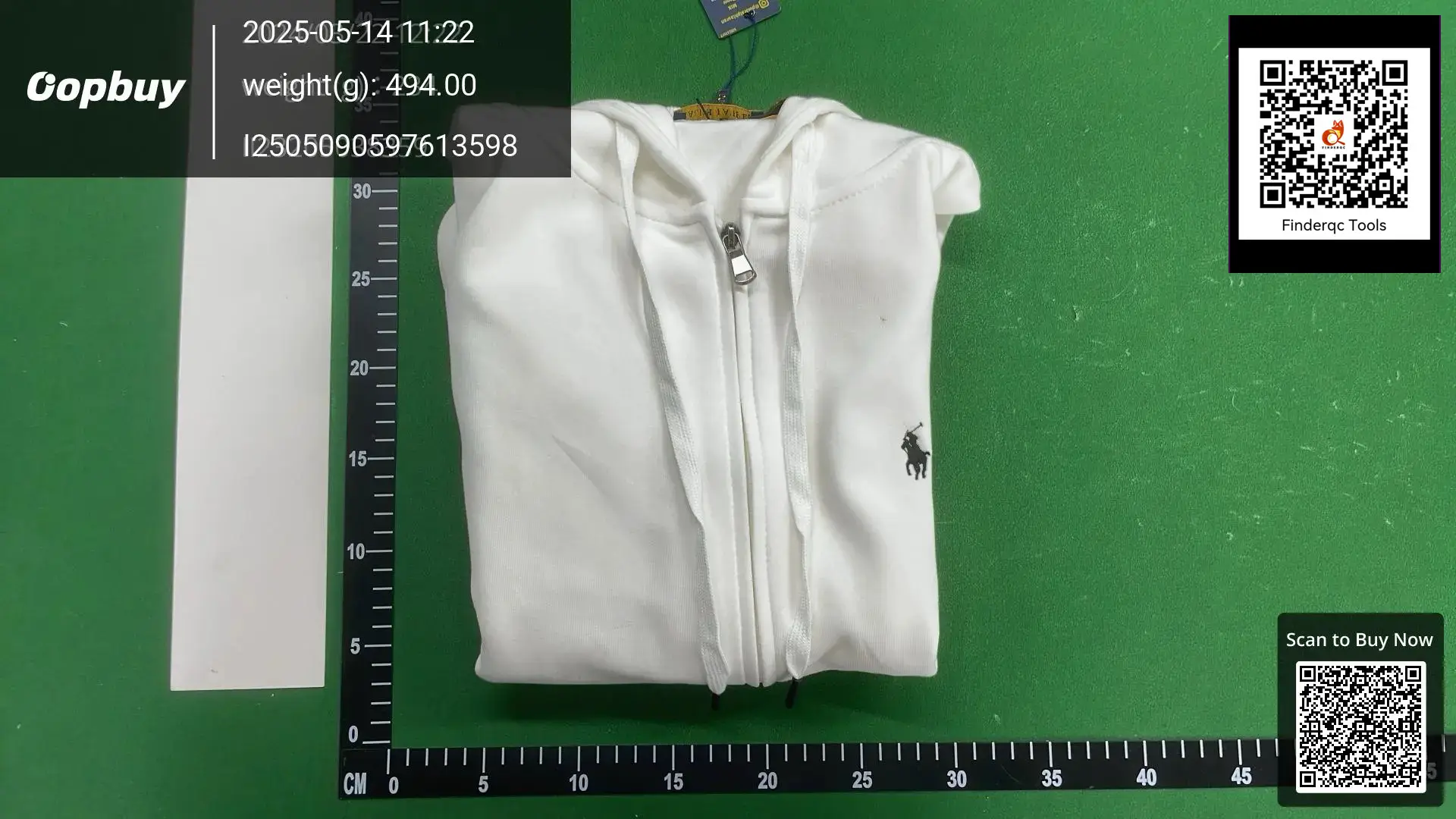 Polo Ralph Lauren Zip Hoodie White