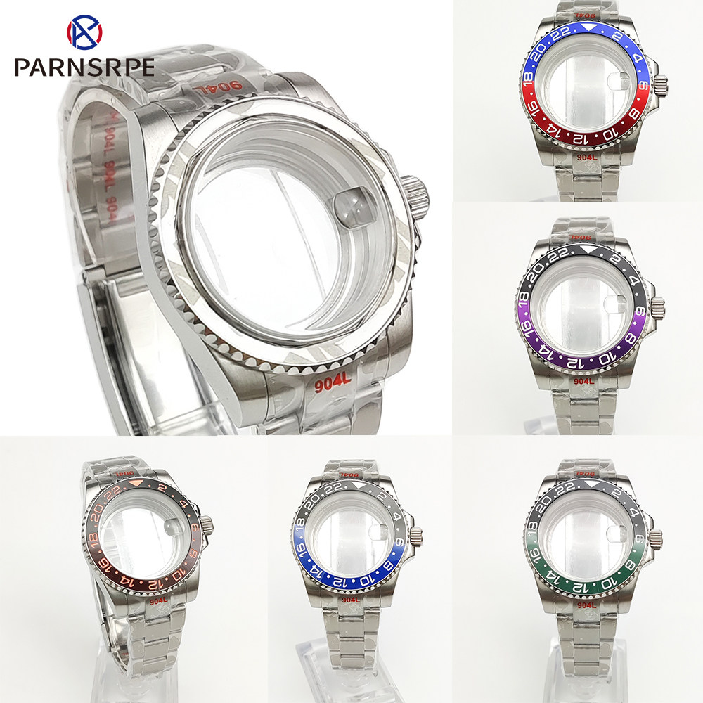 40mm waterproof case 316L stainless steel transparent case back NH35 inlaid with sapphire crystal diver Foto QC de TAOBAO na Qualit.ly