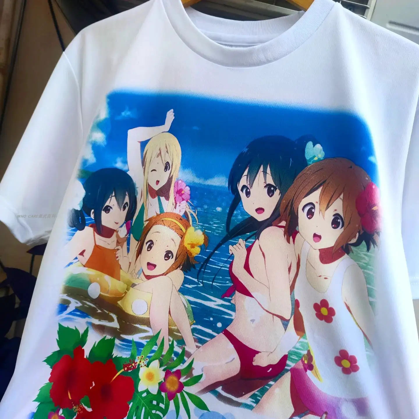 Japanese Style Sweet Girl Anime Cartoon Cartoon Graffiti Texture Design Short-Sleeved T-Shirt Short Sleeves