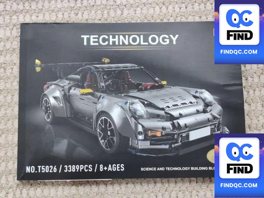 Taigole Technology Porsche 911 Gt2 Rs Sports Car Boys' Assembly Chinese Building Blocks Children's Toy 5026 QC