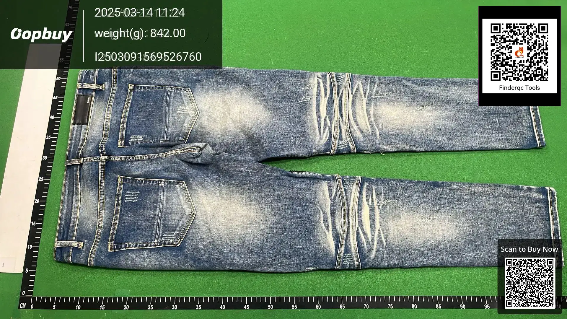 AMIRI Distressed Blue Jeans