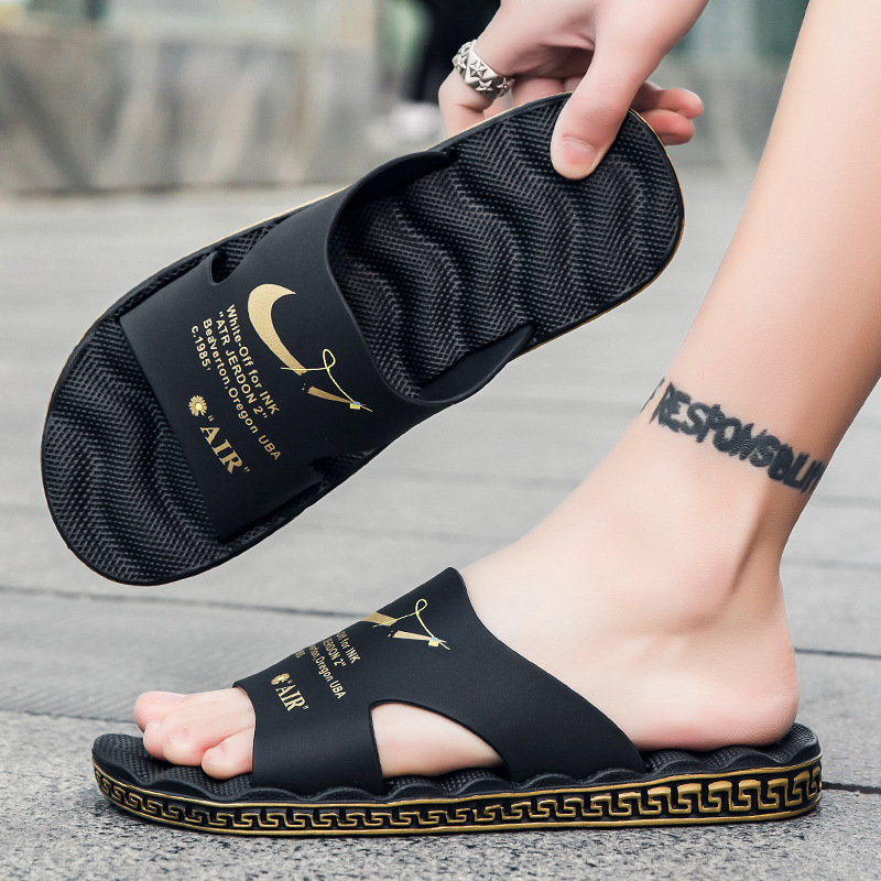 Cross-Border Summer Lightweight Soft-Soled Wavy Sandals Aliexpress Breathable Home Flip-Flops Casual Slippers Men's Shoes