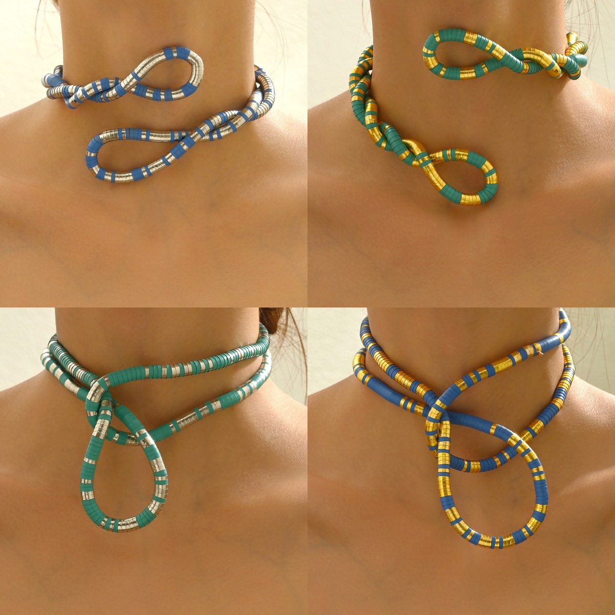 European and American Cross-Border Popular Punk Hip-Hop Style Snake-Shaped Necklace That Can Be Wrapped at Will, Personalized Exaggerated Trendy Necklace