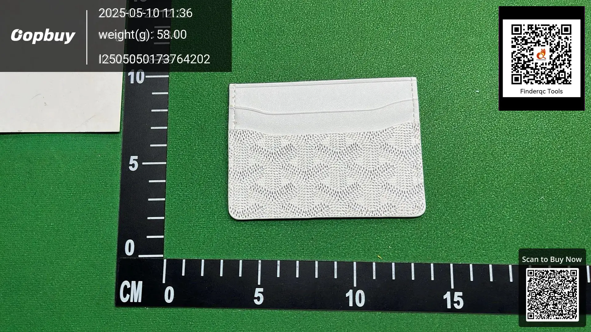 Goyard card holder white